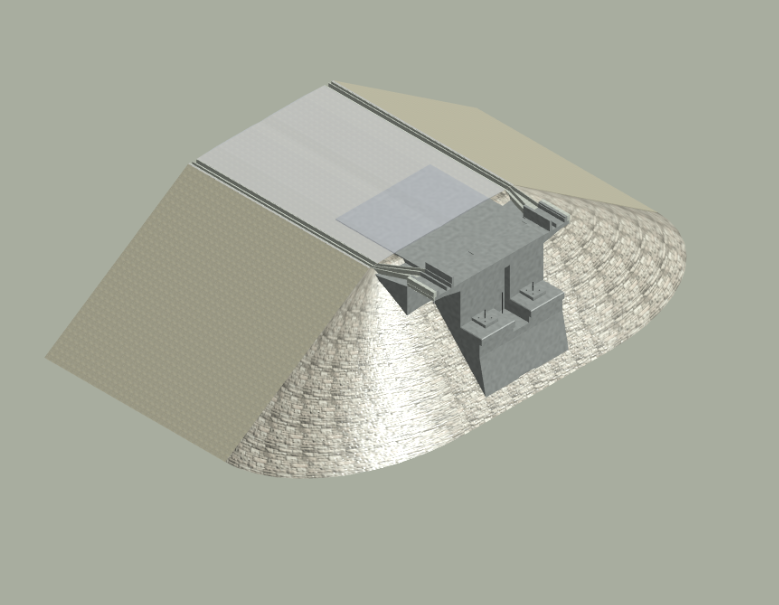 双线一字型桥台