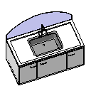 带水槽的桌子_Table with Sink(三口龙头）